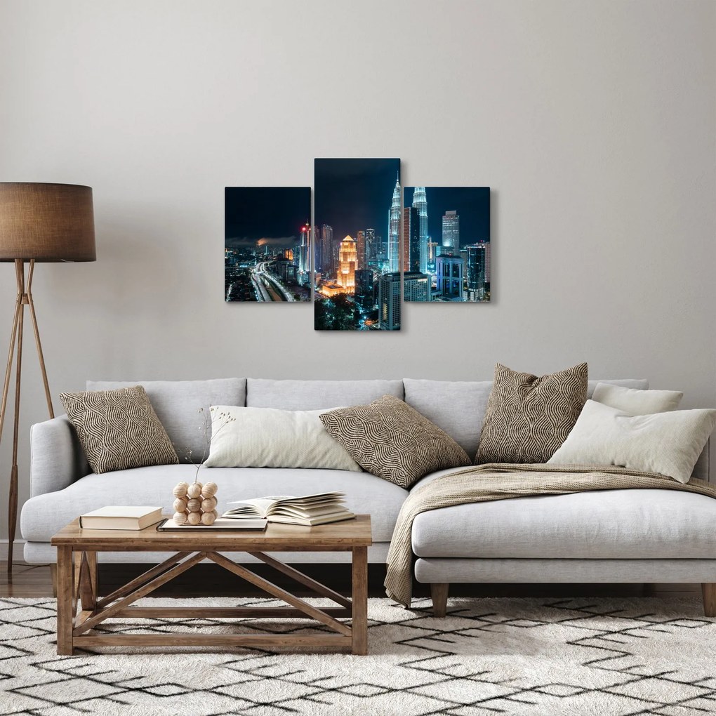 Obraz - Noc v Kuala Lumpur (90x60 cm)