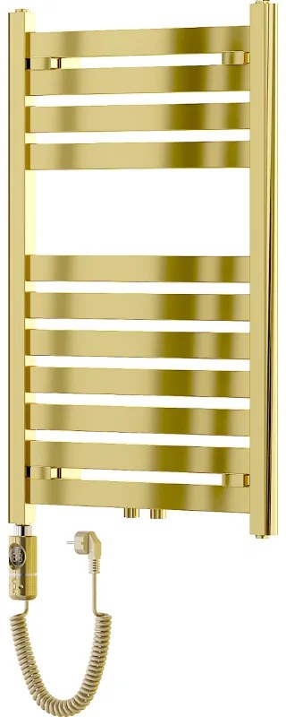 Mexen Uran, elektrické vykurovacie teleso 800x500 mm + vykurovacia tyč 300 W, zlatá lesklá, W105-0800-500-2300-50