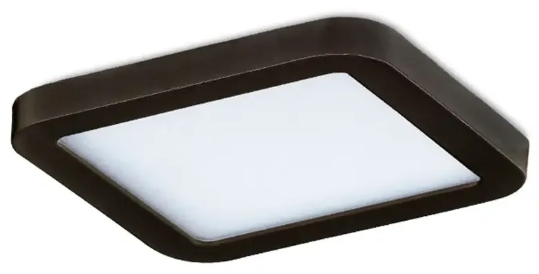 Bodové svetlo Slim 22 Square 3000K Ip44 čierne do sadrokartonu