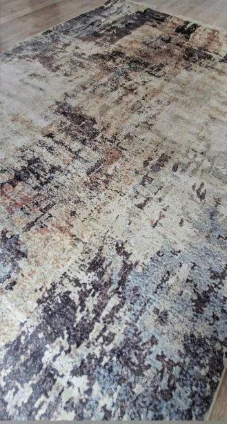 Moderný koberec VELVET M299 – sivá, béžová, modrá Rozmer: 60x100 cm