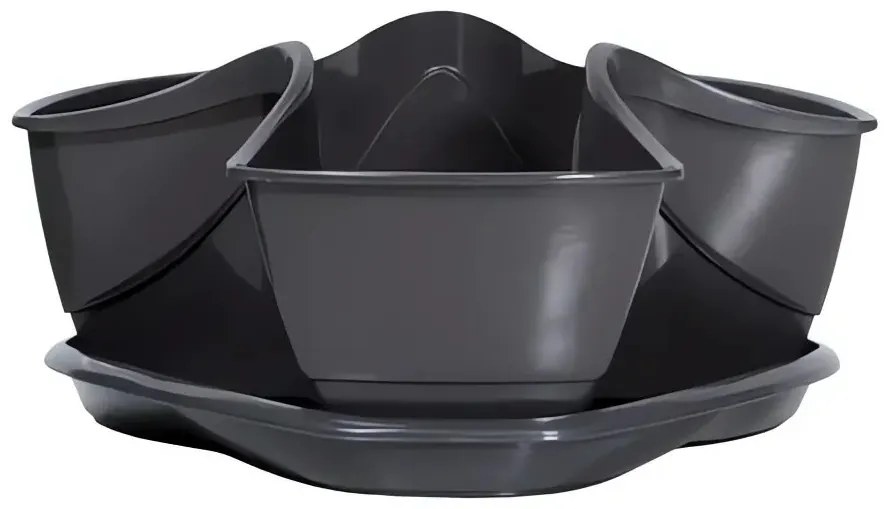 Kvetináč na bylinky COUBI HERBAL grafit 29,5cm