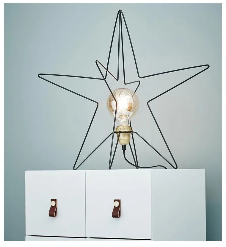 Čierna vianočná svetelná dekorácia Asterix – Markslöjd