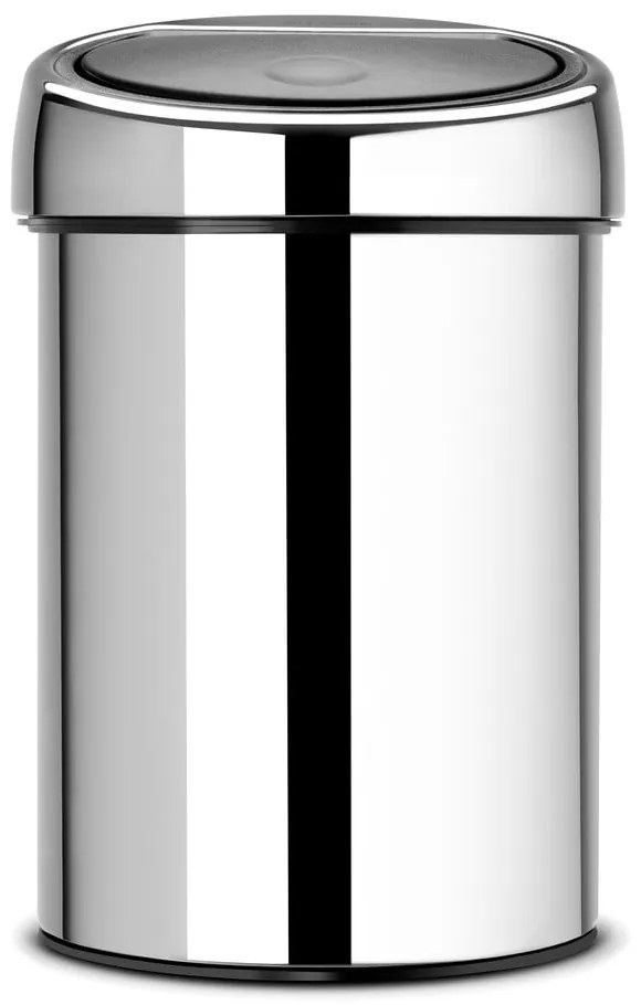 Dotykový oceľový odpadkový kôš v lesklo striebornej farbe 3 l Touch Bin – Brabantia