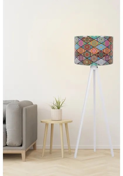 Stojacia lampa AYD 1xE27/60W/230V pestrofarebná/biela