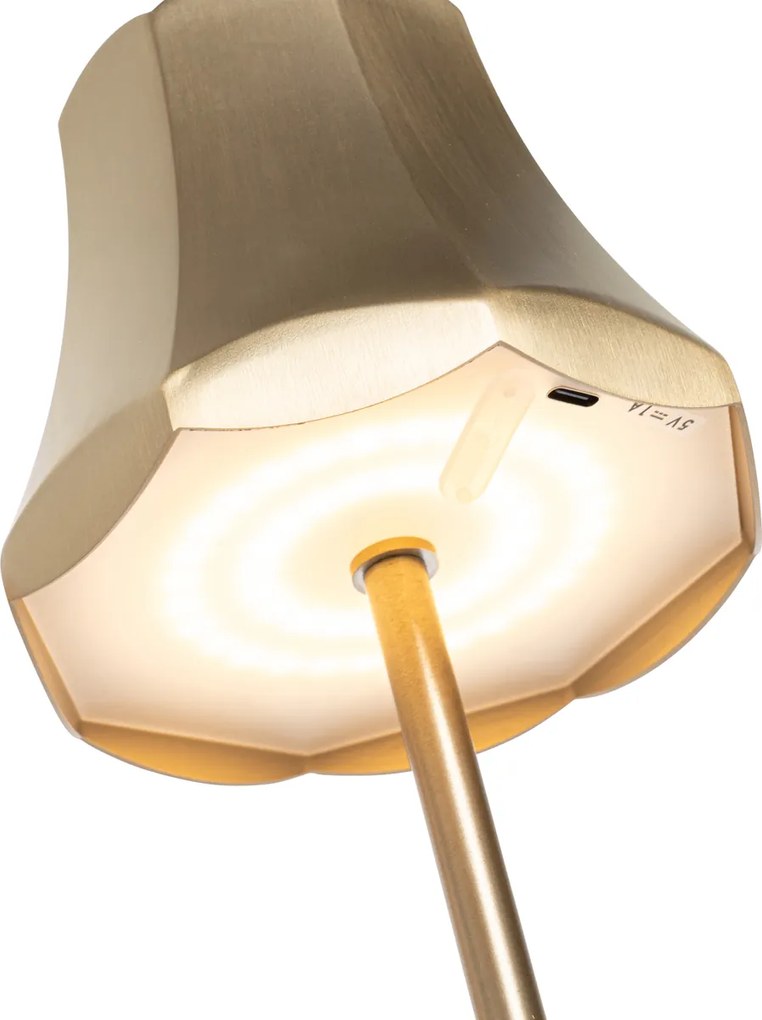 Sada 2 retro stolových lamp ružové zlato nabíjateľné IP44 - Granny