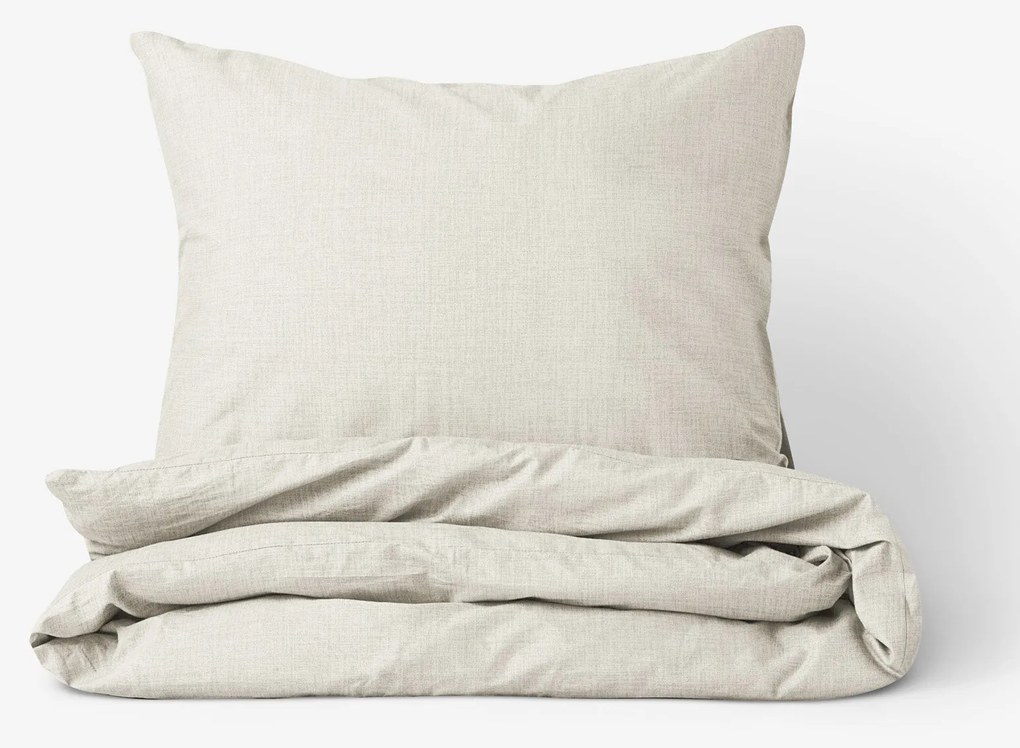 Goldea bavlnené posteľné obliečky - prírodné režné 140 x 200 a 70 x 90 cm