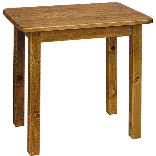 Stôl, rovné nohy, šírka 60cm - ST02: Borovica 60x100cm ostré hrany