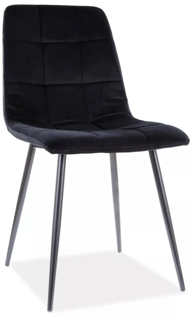 Stolička Mila Velvet Čierna