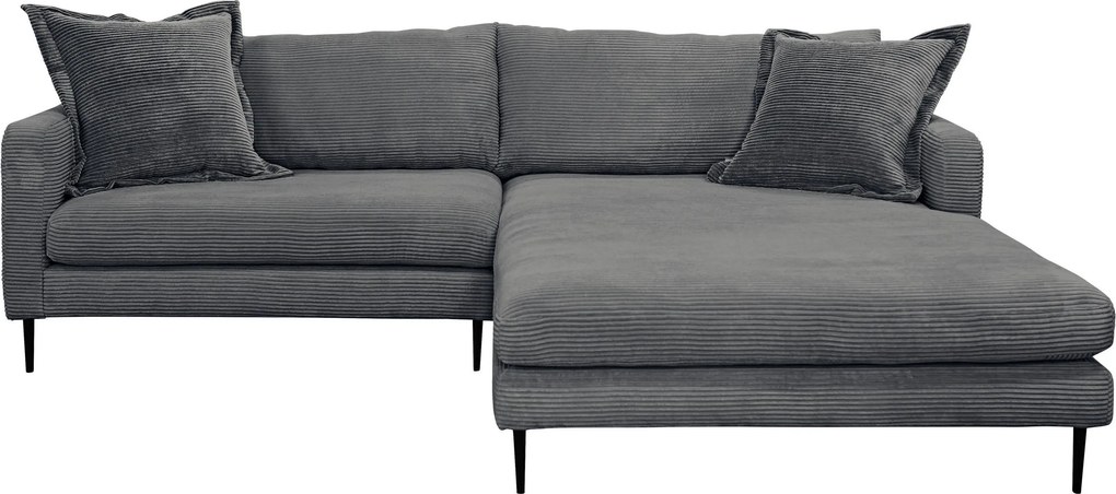 XXXLutz ROHOVÁ SEDAČKA, textil, grafitová P & B - Sedačky - 002330003418