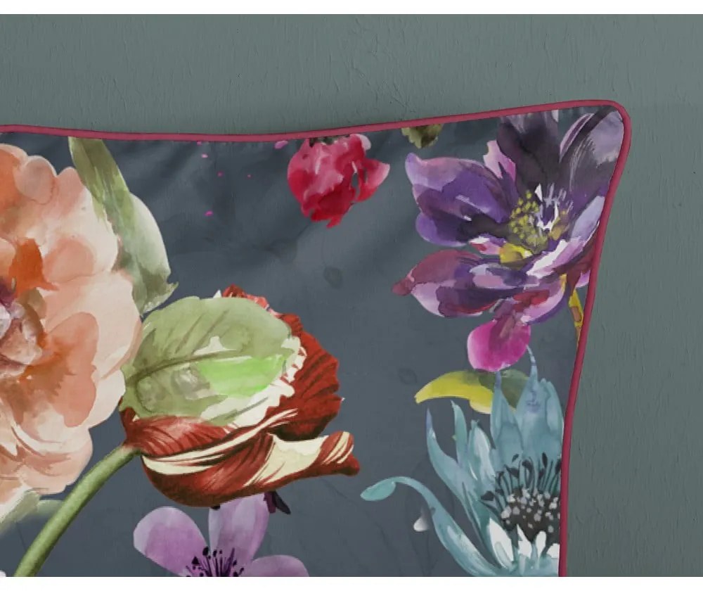 Antracitové obliečky na dvojlôžko/predĺžené z bavlneného saténu 240x220 cm Parma – Descanso