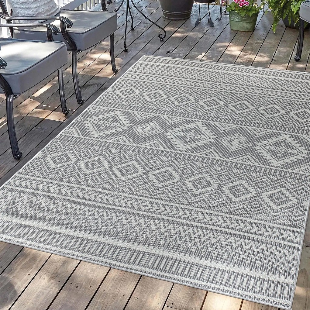 Dekorstudio Šnurkový koberec PALM 3522 - antracitový Rozmer koberca: 150x150cm