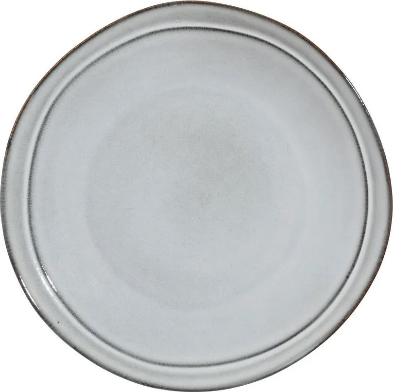 Plytký kameninový tanier Deline Dove 21 cm sivý