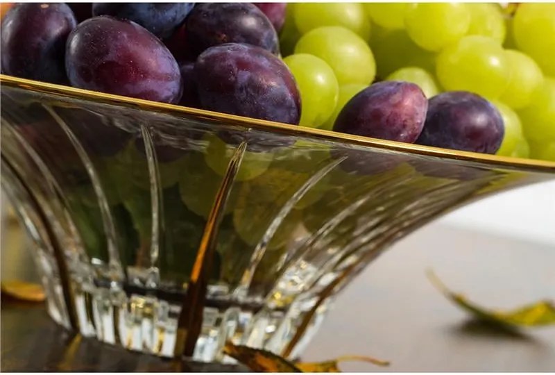 KRIŠTÁĽOVÁ MISA BOHEMIA PRESTIGE TIMELESS GOLD 320MM