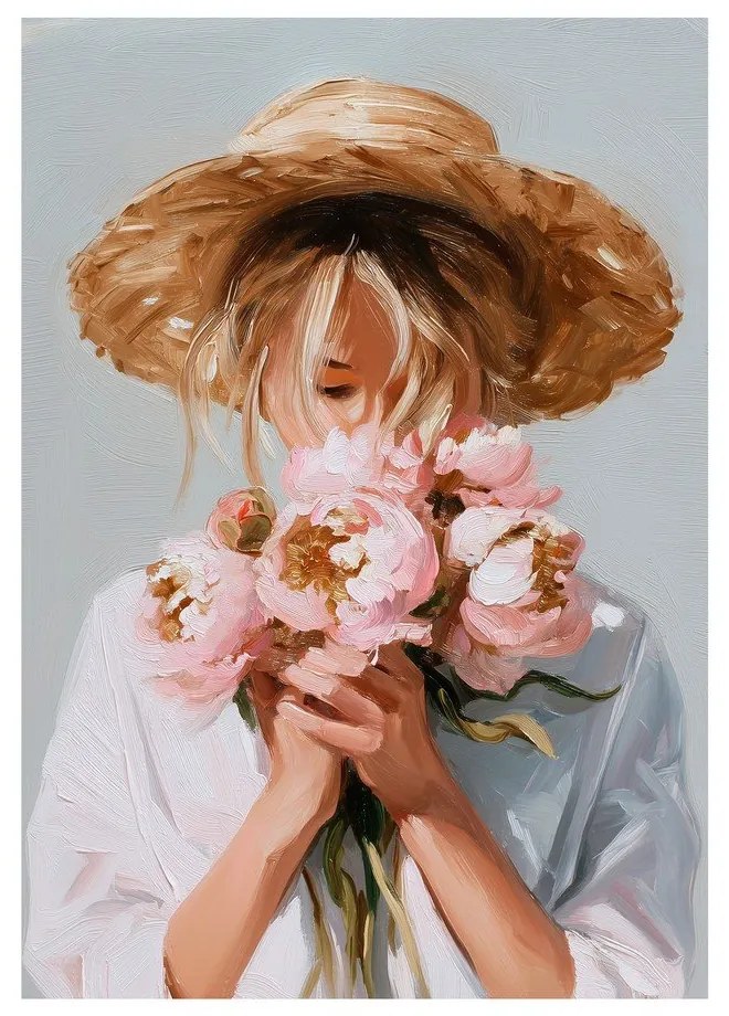 Obraz s ručne maľovanými prvkami 70x100 cm Estelle – Styler