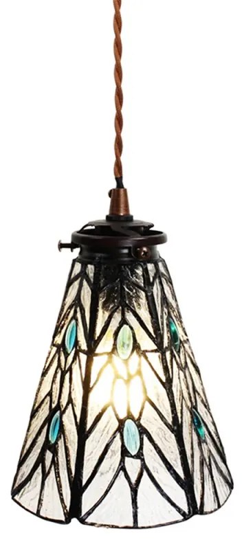 Závesná Tiffany lampa Ø15 TRANSPARENT