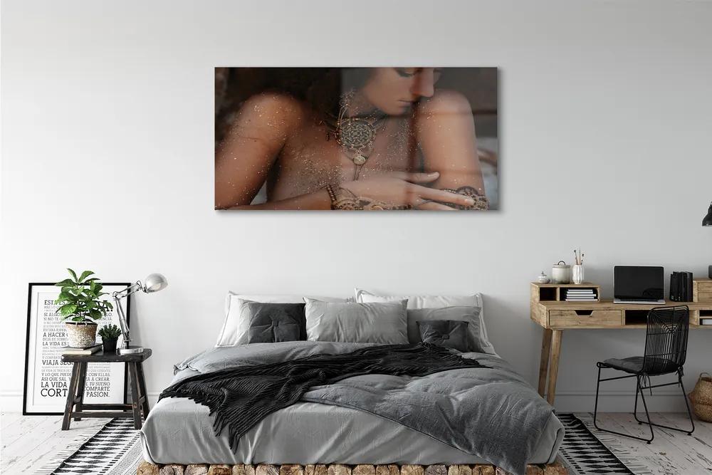 Obraz plexi Šperky žena 140x70 cm