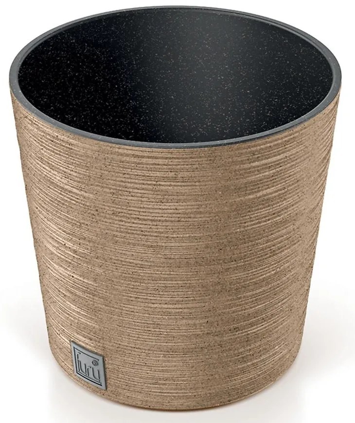 Kvetináč Furu okrúhly Low Eco Wood 250 – natura eco