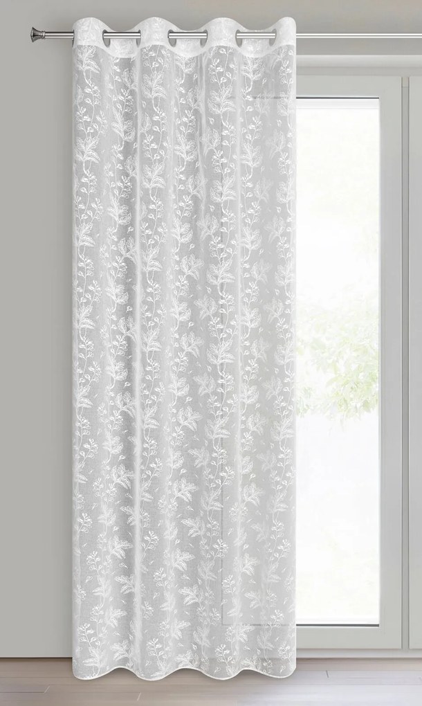 ZÁCLONA NA KRÚŽKOCH SERENA 140X260 CM VZOROVANÁ