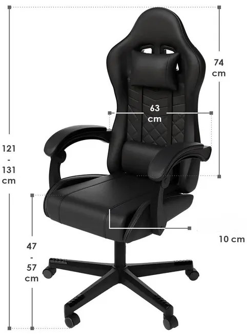 InternetovaZahrada Kancelárska stolička HyperSeat - čierna
