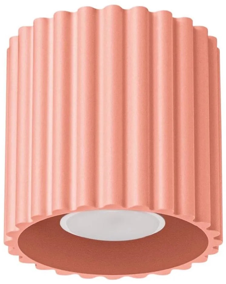 Sollux SL.1824 - Bodové svietidlo AURA 1xGU10/10W/230V 10 cm ružové