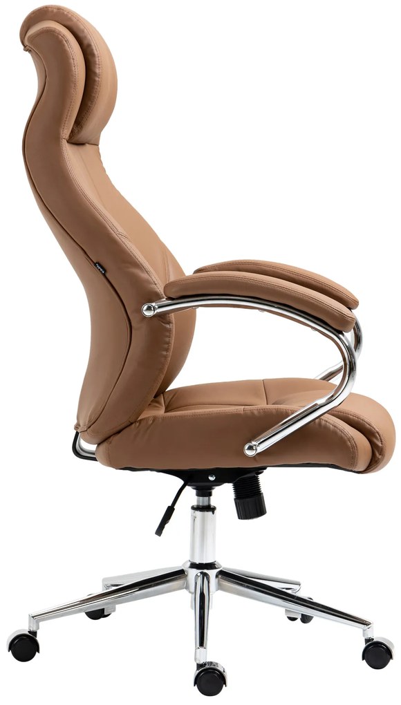 Kancelárska stolička Salford - koža - Svetlo Hnedá