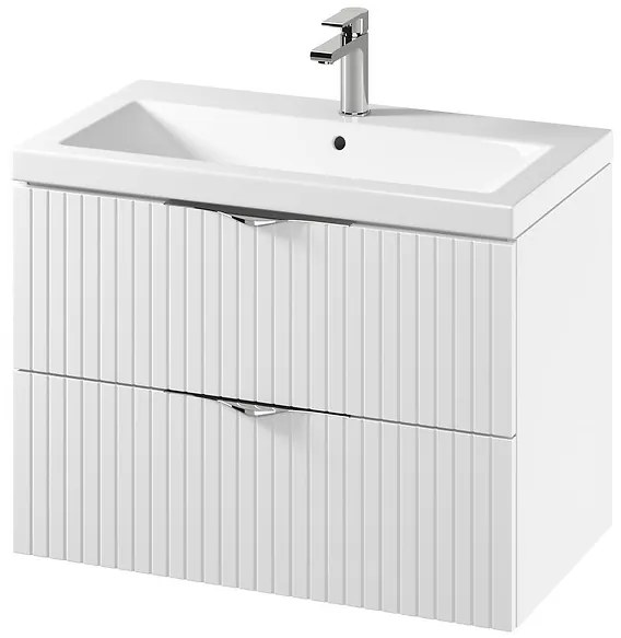 Cersanit Tirso, závesná umývadlová skrinka 794x447x572 mm + keramické umývadlo, biela matná, S801-547