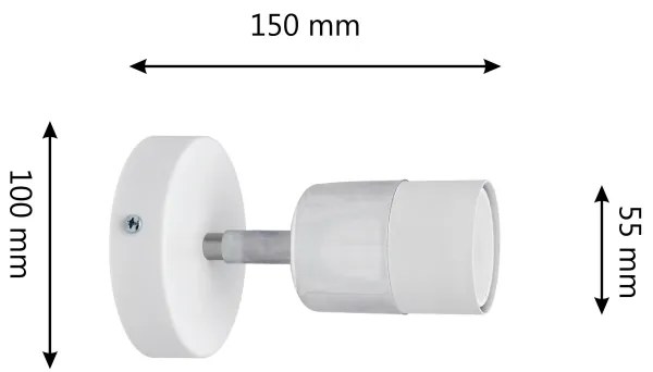LED Nástenné bodové svietidlo TUBSSON 1xGU10/4,8W/230V biela/lesklý chróm
