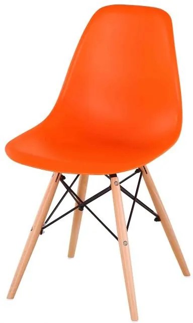 Židle, oranžová / buk, CINKLA 2 NEW 0000183461 Tempo Kondela