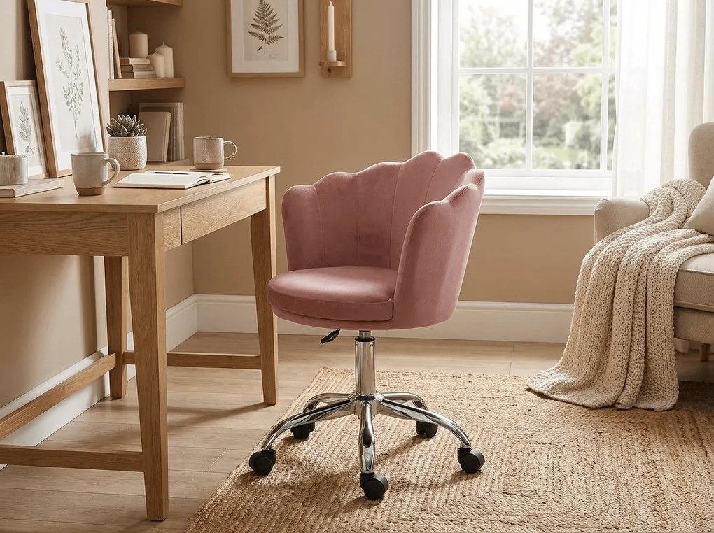Kancelárske kreslo ROSE VELVET, staroružové