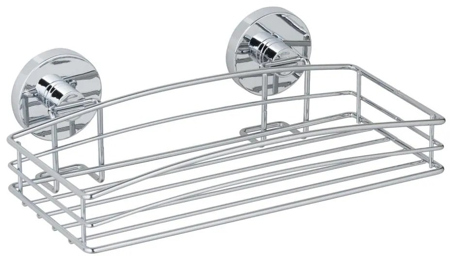 WENKO 20883100-Polica VACUUM-LOC RUND STAH 26x15,3 cm lesklý chróm