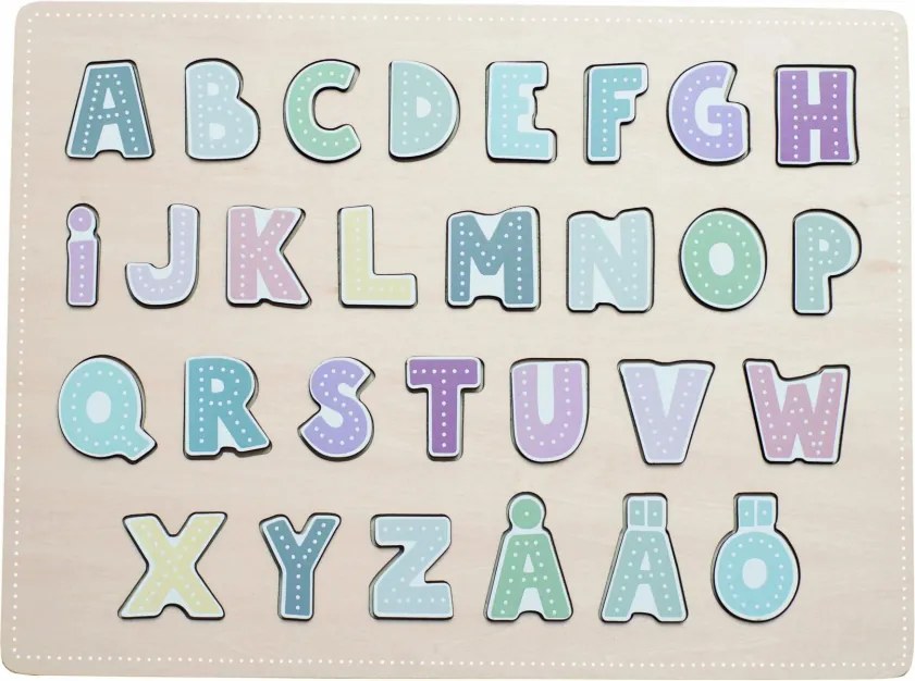 Drevené puzzle – Abeceda (ABC)