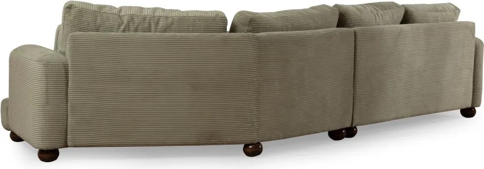 Čtyřmístná pohovka River 330 cm pravá zelená