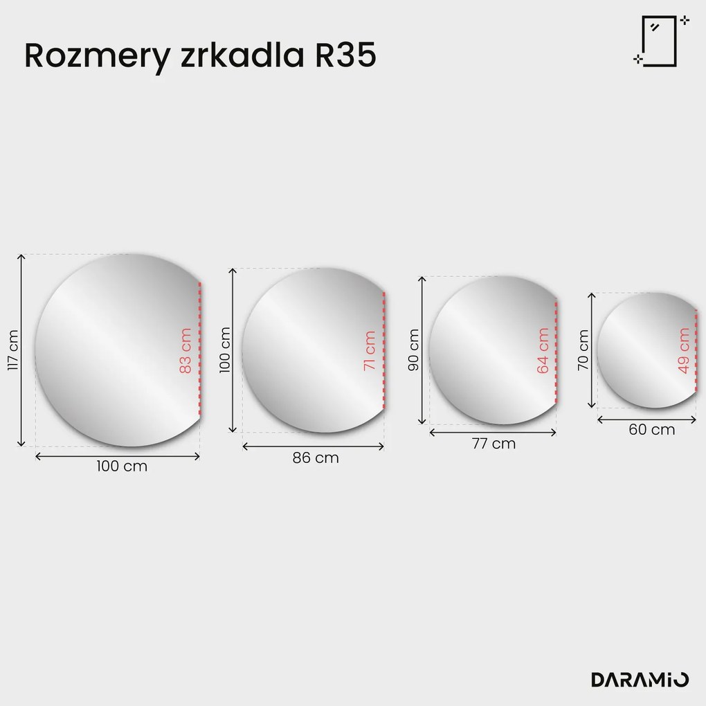 Bronzové zrkadlo Pure R35