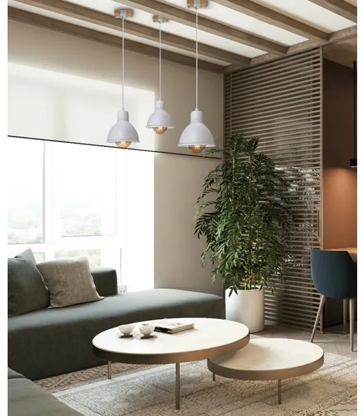 Luster na lanku 1xE27/40W/230V biela