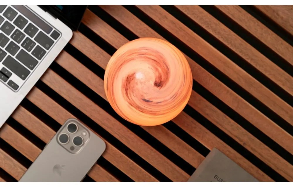 Hnedá/tmavo prírodná svetelná dekorácia na USB ø 12 cm Polar Cloud – Gingko