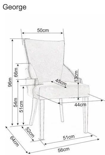 Jedálenská stolička GEORGE VELVET