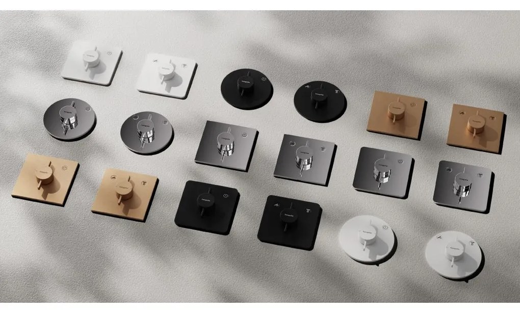 Hansgrohe DuoTurn Q, batéria pod omietku pre 2 spotrebiče, kartáčovaný bronz, HAN-75414140