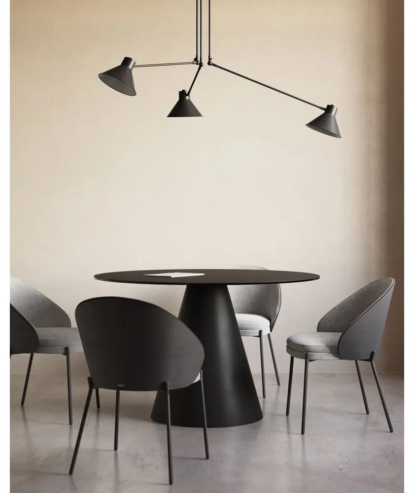 Čierne stropné svietidlo 80x80 cm Dione – Kave Home