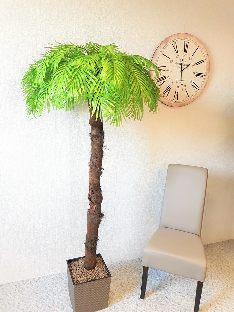 Umelá palma- svetlá s kôrou 200 cm