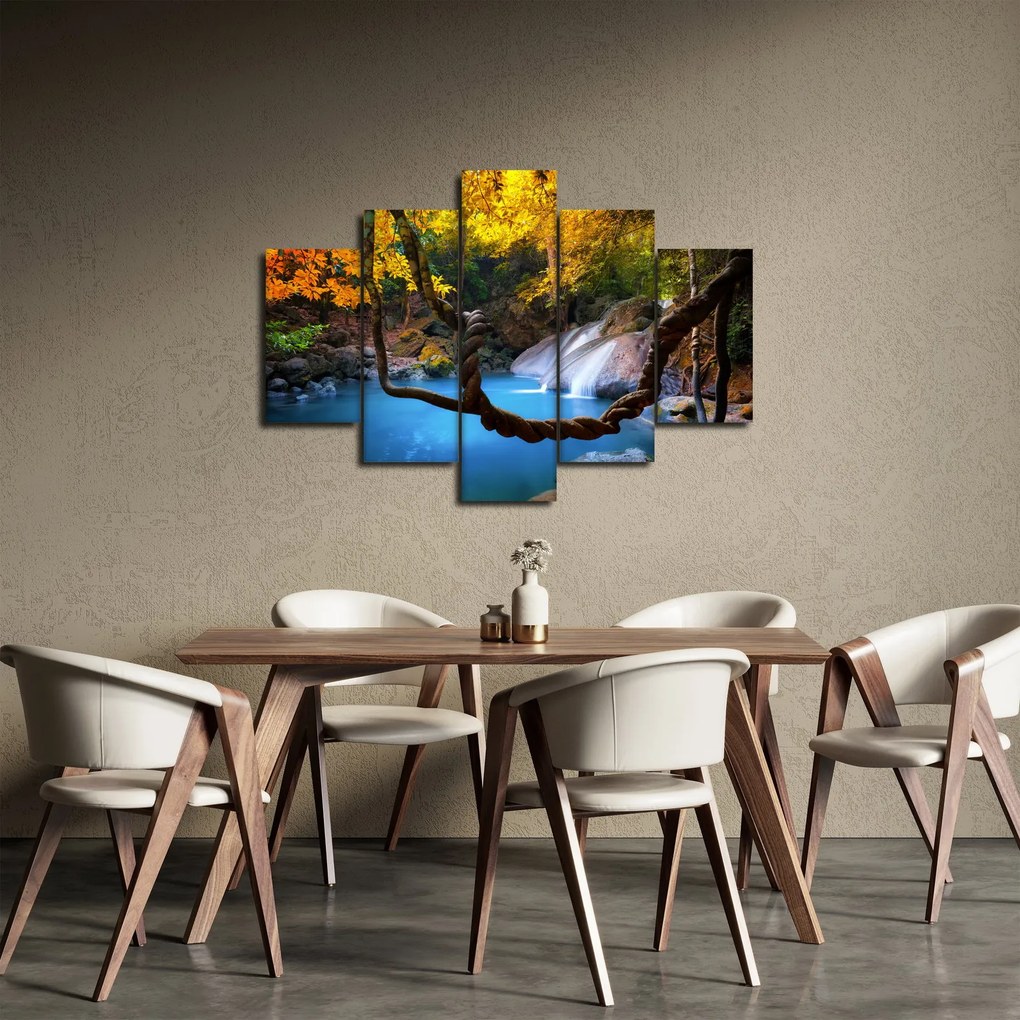 Obraz - Vodopády v Ázii (150x105 cm)