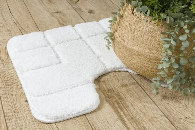 Sada kúpeľňových koberčekov SUPREME LINES línie, biela