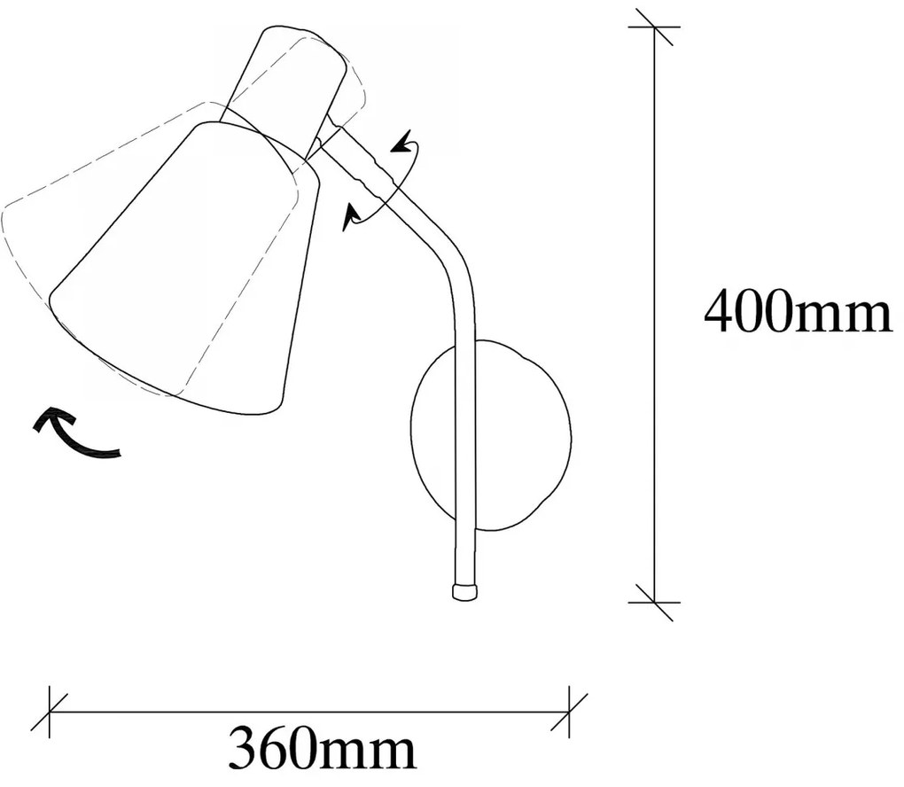 Nástenná lampa Sivani I čierna