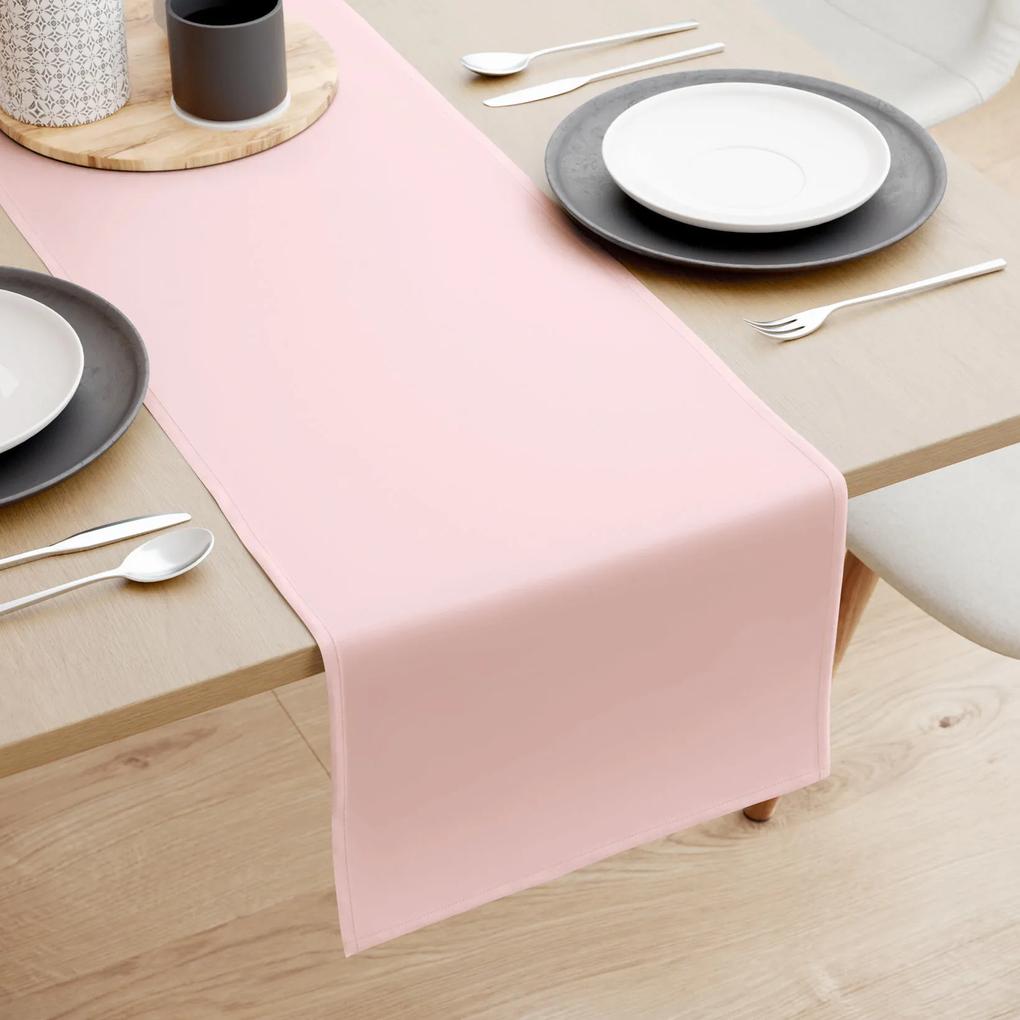 Goldea behúň na stôl 100% bavlnené plátno - púdrovo ružový 35x160 cm