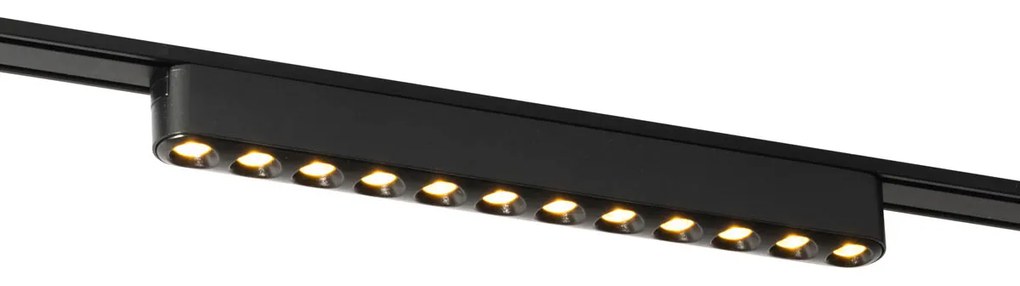 Moderné čierne stropné svietidlo pre koľajnicový systém 1-fázové 12W 3000K - Magnetic Puntua