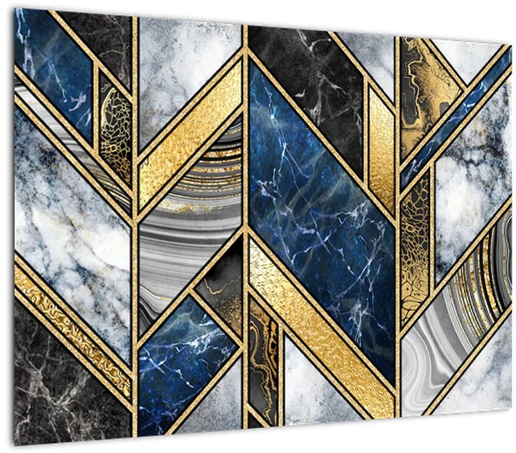 Sklenený obraz umelecké abstrakcie (70x50 cm)