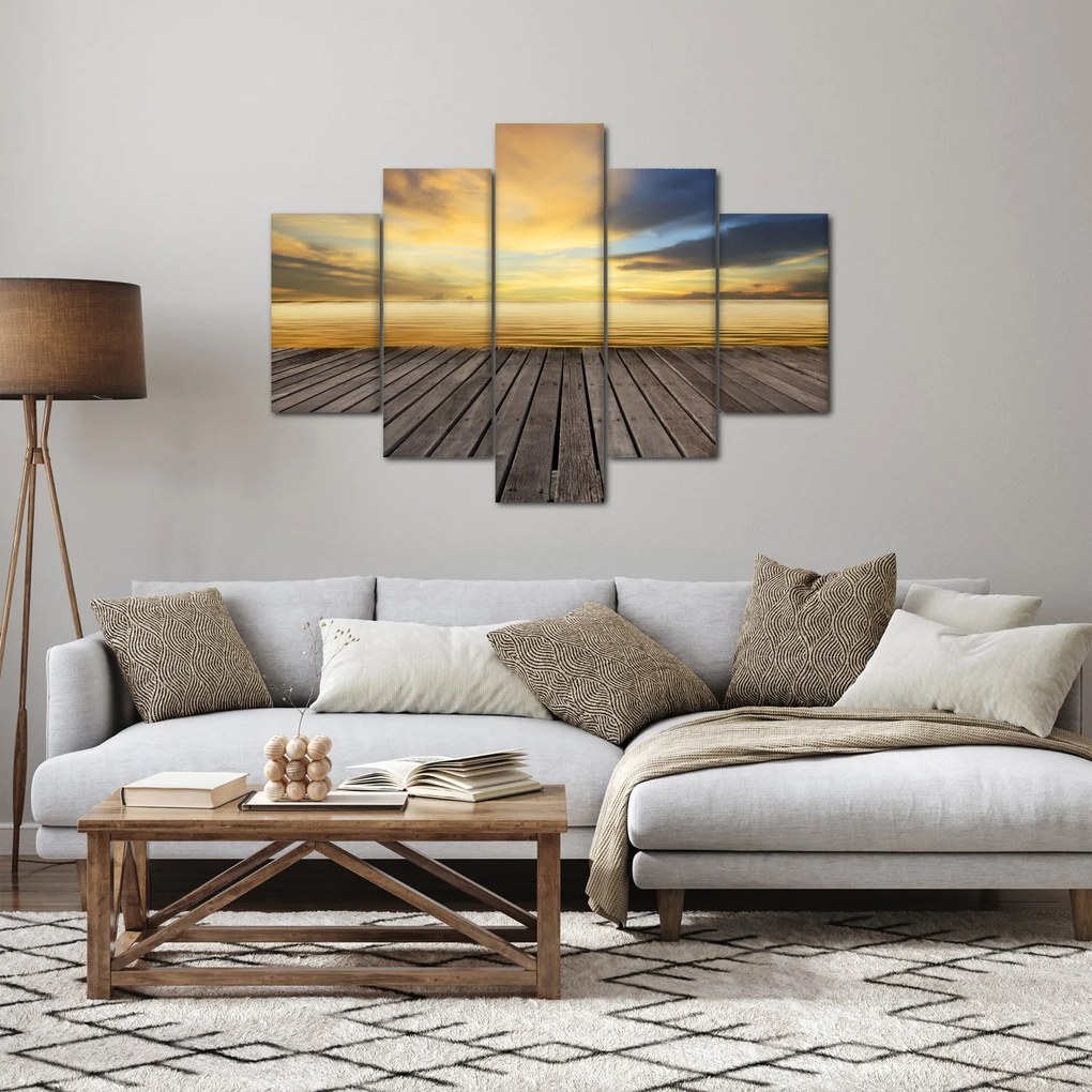 Obraz - Mólo s výhľadom (150x105 cm)