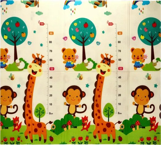 Detská obojstranná podložka Animals 180x200