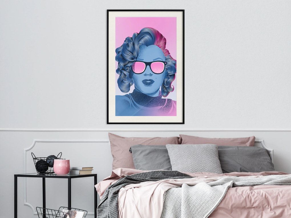 Artgeist Plagát - Norma Jeane [Poster] Veľkosť: 20x30, Verzia: Zlatý rám s passe-partout