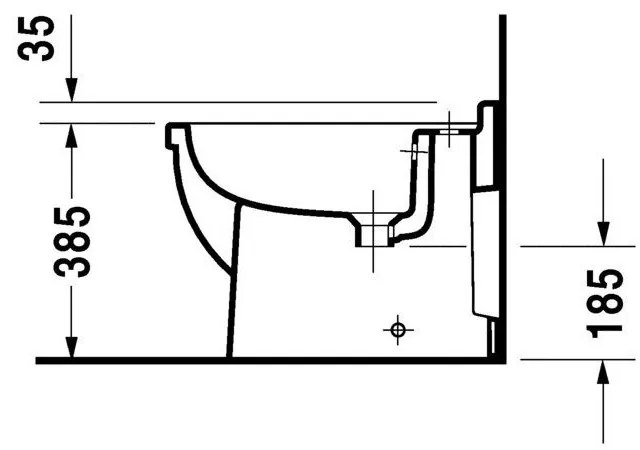 DURAVIT Starck 3 samostatne stojací bidet kapotovaný s otvorom, 360 mm x 560 mm, 2230100000