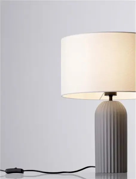 LED sivo-biela stolná lampa Ammos
